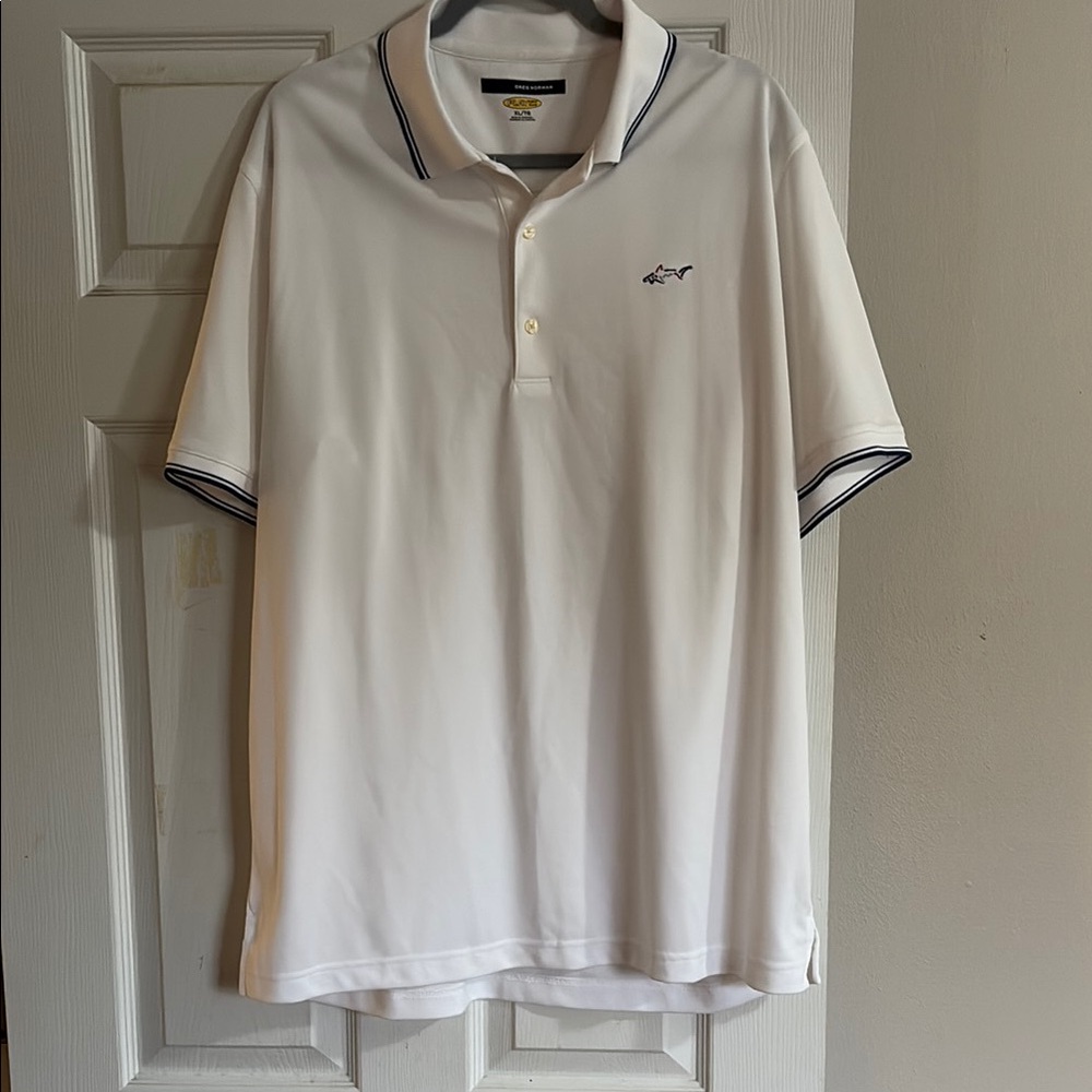 Greg Norman Collection White Polo Classic Lightweight Shirt
